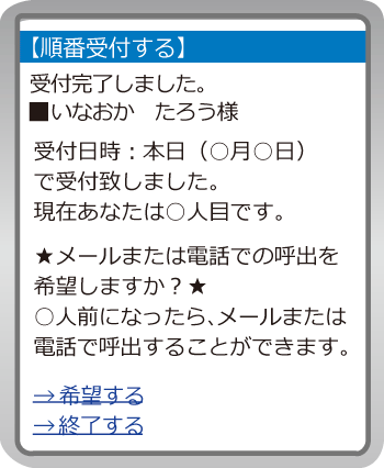 受付完了画面